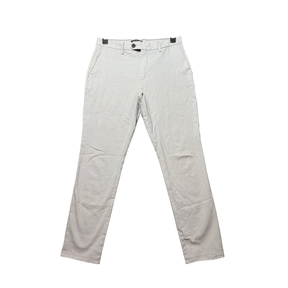 Banana Republic Slim-Tapered Fit Pants Mens 31x32 Gray Herringbone Chino